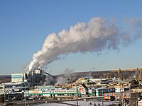 Whitecourt, AB - Mill over town