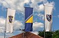 Bosnian flags in Sarajevo