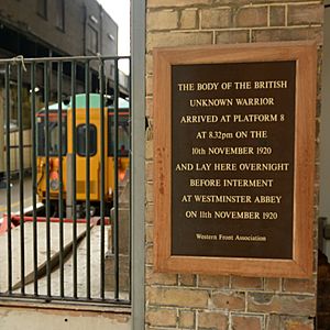 British Unknown Warrior Plaque