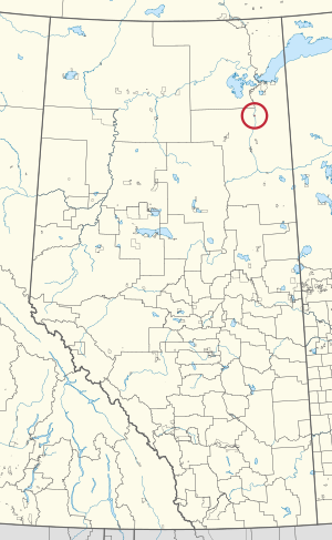 Location in Alberta