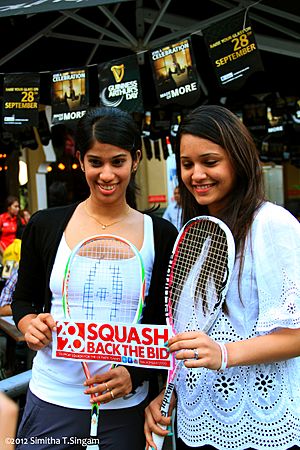 Dipika Pallikal with Joshna Chinappa