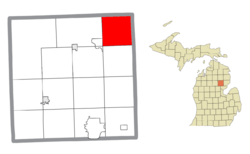 Location within Ogemaw County