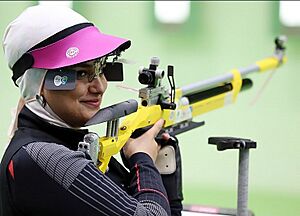 Iranian sportswoman in a Hijab in Olympic games 2016