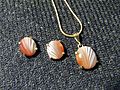 Lake Superior Agate Set in 14K