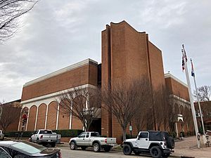 The Macon County Courthouse in Franklin