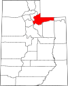 State map highlighting Summit County