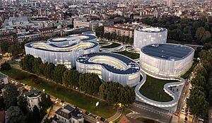 SDA Bocconi campus dusk