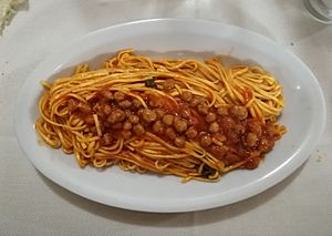 Spaghetti alla chitarra con pallottine (Teramo)