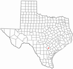 Location of Falls City, Texas