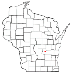 Location of Brooklyn, Wisconsin