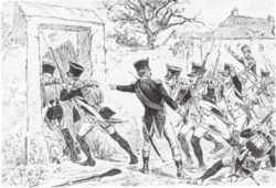 Battle of Wagram - 4th Line Regiment storms Aderklaa