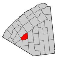 Map highlighting Hermon's location within St. Lawrence County.