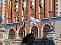 Latvian presidential standard at the presidential chancellery