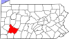 State map highlighting Westmoreland County