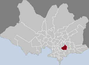 Location of Unión in Montevideo