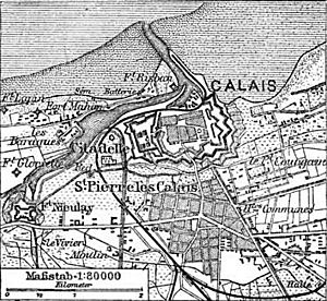 Situationsplan von Calais