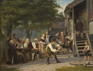 Skittles at Faggen's. Scene from Fredman's Epistle 55 by Bellman (Peter Eskilson) - Nationalmuseum - 18058