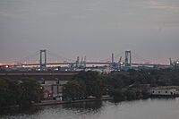 Walt Whitman Bridge at night