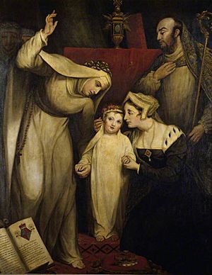 Bridget Plantagenet becoming nun by J.Northcote (1822, Petworth House)