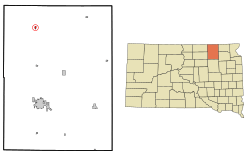 Location in Brown County and the state of South Dakota