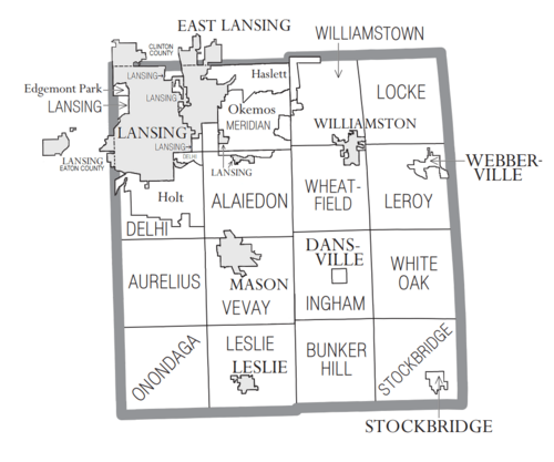 Ingham County, MI census map