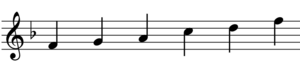 Major pentatonic scale - Treble