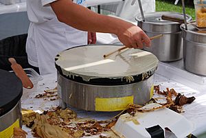 Making the crepe