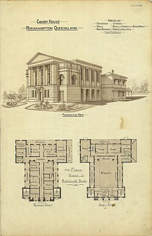 Rockhampton's Court House, circa 1888