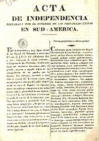 Acta Independencia argentina quechua
