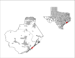 Location of Surfside Beach, Texas