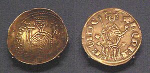 Cyprus gold bezant derived from Byzantine design 1218 1253 Cyprus Western style silver gros 1285 1324