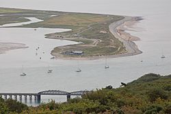 Fairbourne spit from the Barmouth Panorama viewpoint (geograph 2565306)