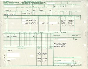 Form SSA-101 in 1978