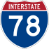 Interstate 78 marker