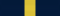 Navy blue ribbon with central gold stripe