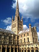 Norwich Cathedral, spire and south transept