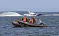 RIAN archive 942200 Border guards of the Federal Security Service pursuing trespassers of the maritime boundary during exercises in Kaliningrad region