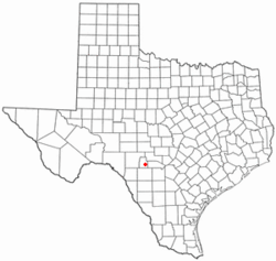 Location of Leakey, Texas