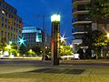 Virginia Sq-GMU station entrance pylon at night