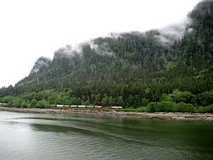 Canadian National train entering Prince Rupert