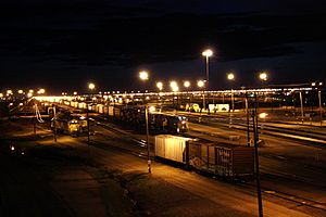 Bailey Yard at night