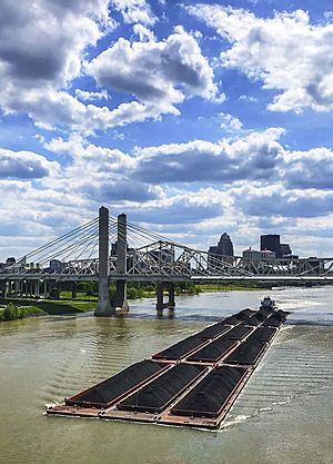 Barge on Ohio River