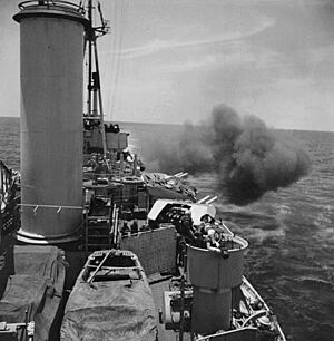 Bombardment by HMCS UGANDA