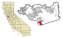 Location in Contra Costa County and the state of California