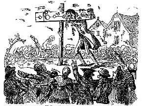 John Waller in pillory