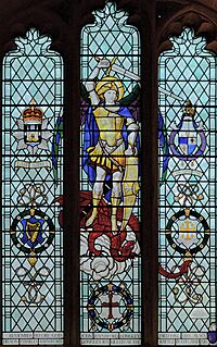 Kingston, All Saints church, Holy Trinity Chapel, eastern window on north wall.jpg