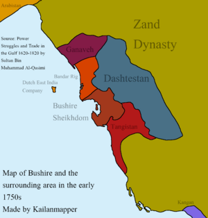 Map of Bushire 1750s