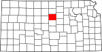 State map highlighting Lincoln County