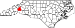 State map highlighting McDowell County