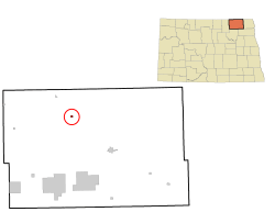 Location of Wales, North Dakota